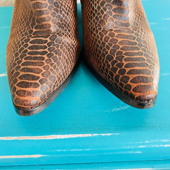 Coconuts by Matisse For Free People Going West Vegan Snakeskin Ankle Boots 7 - Picture 4 of 7